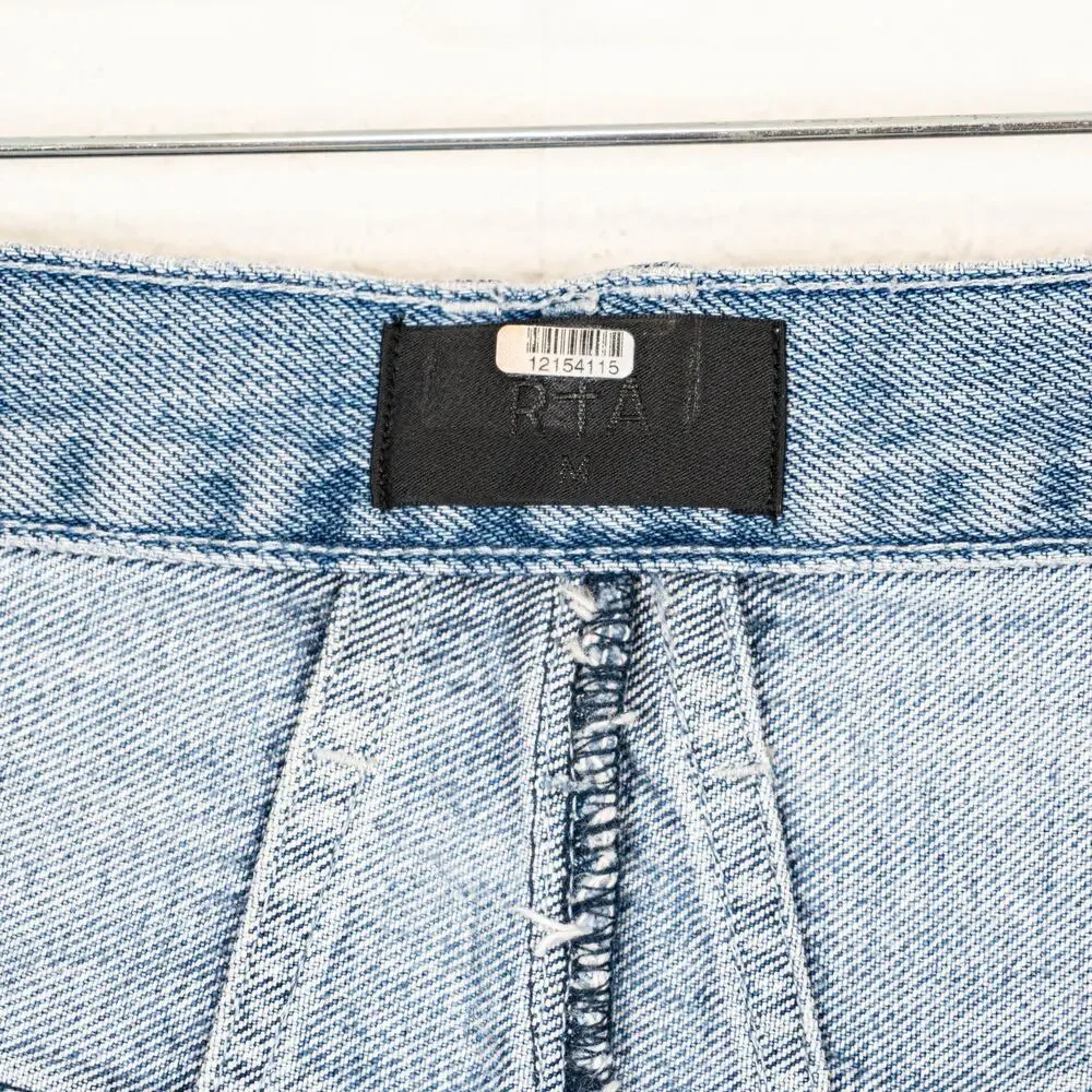 RtA Dexter Belted High Rise Straight Leg Boyfriend Jeans size Medium